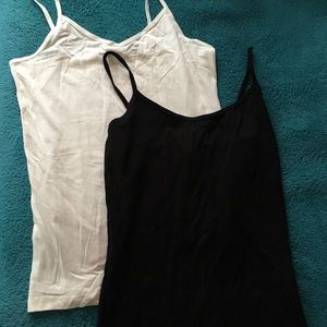 Forever 21 plain Black and White tank tops